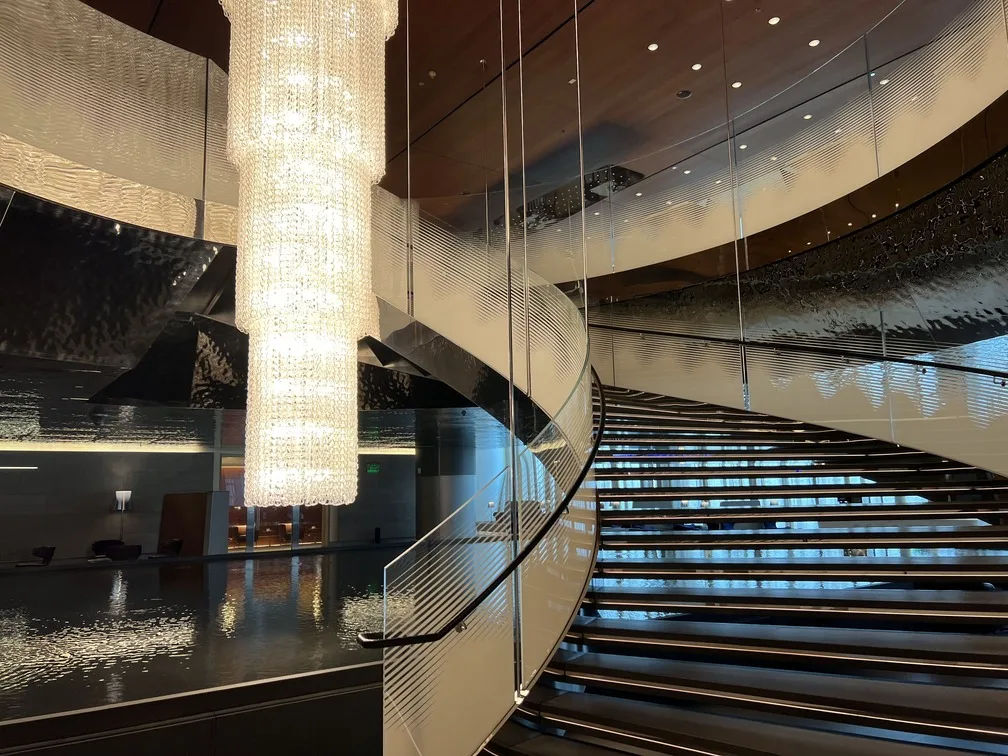 Escada de acesso ao restaurante