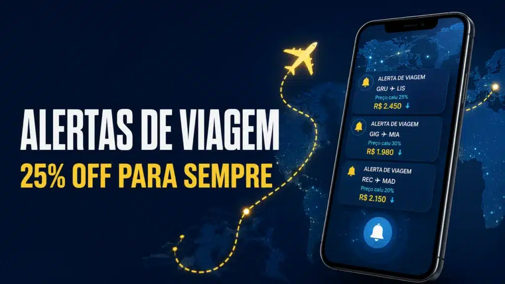 25% de desconto nos Alertas de Viagem